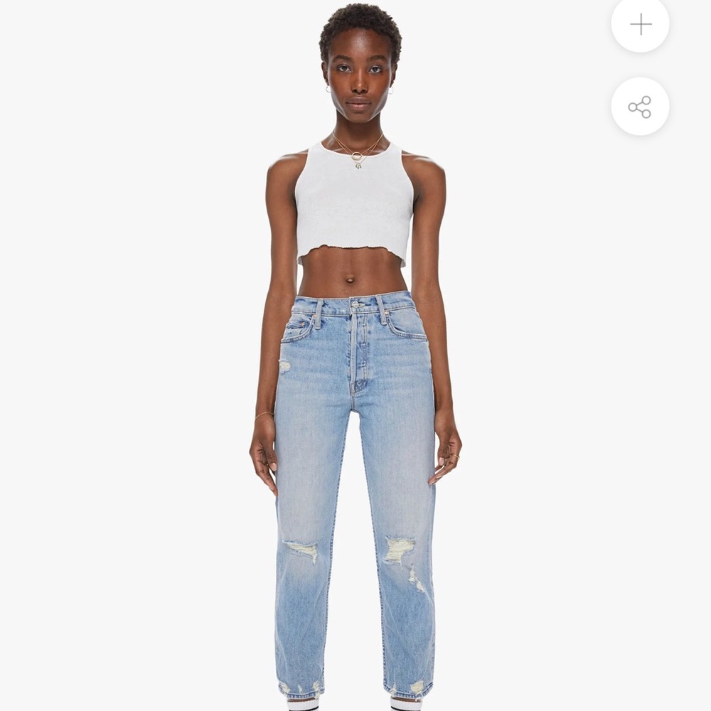 MOTHER The Tomcat Light Blue Straight Leg Jeans
